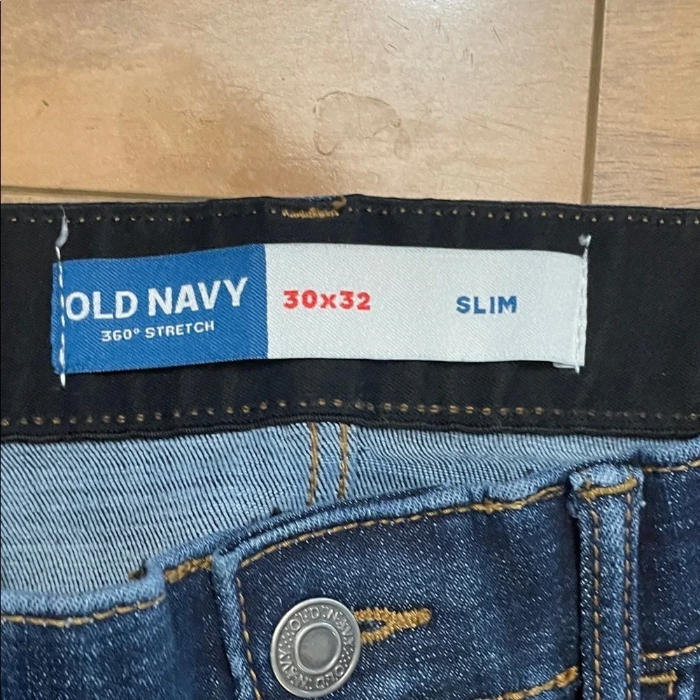 Old Navy Men's Dark Blue Straight Jeans